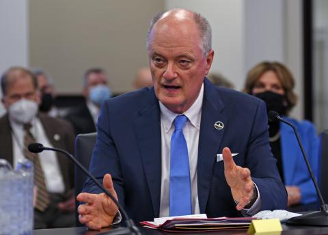 Sen. John Schickel, R-Union, presenting Senate Bill 1 in the Senate Education Committee.