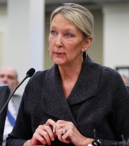 Sen. Julie Raque Adams, R-Louisville, testifies Thursday on Senate Bill 2 to the Senate Education Committee. A high-resolution photo can be found here.
