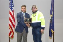 Matthew Gill, right, pictured with James Ballinger, State Highway Engineer, Kentucky Transportation Cabinet