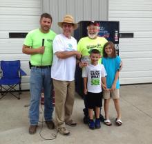Chad Johnson, Bruce White, Timmy Keown and grandchildren.
