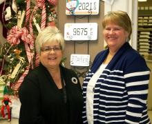 Butler County Clerk Shirley Givens (left) and incoming County Clerk Sherry Johnson.