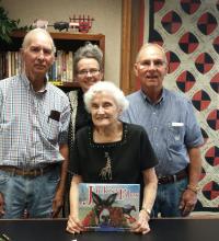 Left to right in picture are Joe Wood of Ohio,County,(Tommy's brother)  Linda Hawkins owner of Heart to Heart Publishing,Inc, Tommy Wood, past owner of a KY coal mines and former Kentuckian, Author Lynn Kendrick now of Momence, IL.