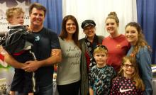 Rhonda Shaw, husband and children with Linda J. Hawkins