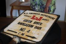1930 Iron Highway Sign for Lock 4