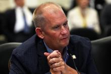 Rep. Ryan Bivens, R-Hodgenville, shares his ideas on changing eminent domain law during Thursday’s Interim Joint Committee on Judiciary meeting. A high-res version is available here.