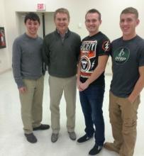 Matthew Embry, Ag Commissioner James Comer, Barry Washer and Jacob Clark