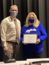 Supt. Robert Tuck and Board member Debbie Hammers