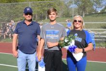 Senior Brennan Grubb with parents Pat and Kim Grubb.