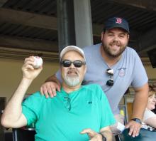 Ricky Murray throws out the first pitch.