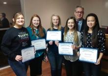 Butler County Middle School STLP students were recognized by the board.
