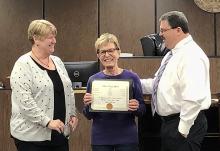Butler County Clerk Sherry Johnson, Susan Meredith, Judge Tim Flener