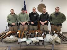 Deputies Kyle Simmons, Joe Alford, Jonathan Barks, Talon Gary and Nathan Barks