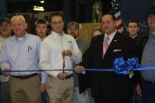 Mid Park, Inc. President Greg Bernard, SST Division President Joel Bernard and Morgantown Mayor Billy Phelps at Thursday's Mid-Park/SST Morgantown Ribbon Cutting ceremony.