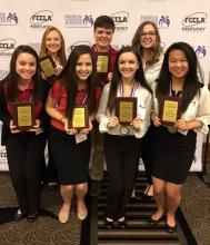 1st place; Delaney Embry, Brooklynn Henderson, Evan Johnson, Dana Newland, Makenlei Skaggs, Bailey Stinson, Hannah West, Parliamentary Procedure