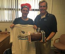 Jordan Dobbs and Michael Gruber, BCHS Principal