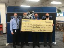 Supt. Robert Tuck, BCHS Principal Stoye Young, BCMS Principal Tim Freeman, and Jason Jones, EVP of Morgantown Bank & Trust