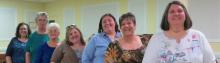 Sheila Hunt, Peggy Boaz, Joyce Creager, Sarah Duncan, Melanie Hunt,Debra Duncan, and Elaine Daugherty