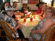 Linda J. Hawkins, owner of Heart to Heart Publishing, Inc, Dr. Deb & Roger Givens, Joyce Porter-Hammers, New Author, Betty Manning of Commiskey, IN, Designer, April Yingling and Donna Petty, enjoying lunch as they celebrate the new book by Mrs. Manning.  