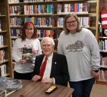 Photo of Elmo Martin with his book "Butler County Memories"
