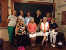 Front row;  L-R Carol Fay Doolin Givens, Gladys Brooks, Peggy Drake, Linda Deweese Back row: L-R Prospective member, Darlene Scott, Jane Eaton-Henderson, Georgia Laverne Romans, Anita Minton,  Reda Henderson