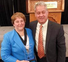 LeeAnn Daugherty and Supt. Scott Howard