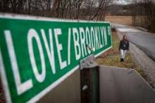 Courier Journal columnist Maggie Menderski looks for love near Love, Kentucky. January 15, 2019 (Photo: By Michael Clevenger/Courier Journal)