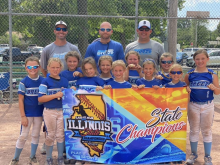 Left to Right: Kinley Benner, Riley Kahill, Ella Cundiff, Lilly Scantland, Adalyn Schroader, Kayleigh Gamblin, Taelynn Rothe, Brielle Belcher, Callyn Smith, London Jones, and Brooklyn Tackett Coaches: Chad Smith, Josh Belcher, Jarrod Schroader