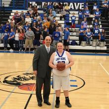 Chloe Flener and Coach Bivens