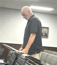 Kirk Atkinson addresses the Court