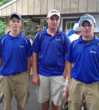 Eddie Phelps, Hunter Cardwell and Houston Jones after the 18 hole invitational at Pennyrile State Park.
