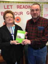 BCHS Librarian Paula Clark and author Roger Givens
