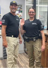 Sheriff Scottie Ward and SRO Deputy Jasna Chamings