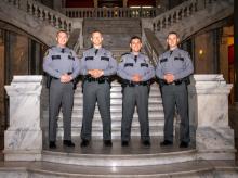 Pictured: Madison Akemon, Evan Smith, Grant Robertson, and Landon Key