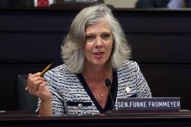 Sen. Shelley Funke Frommeyer, R-Alexandria, serves on the Interim Joint Committee on Tourism, Small Business and Information Technology, which heard a presentation Thursday about the Ark Encounter theme park. A high-res version is available here.